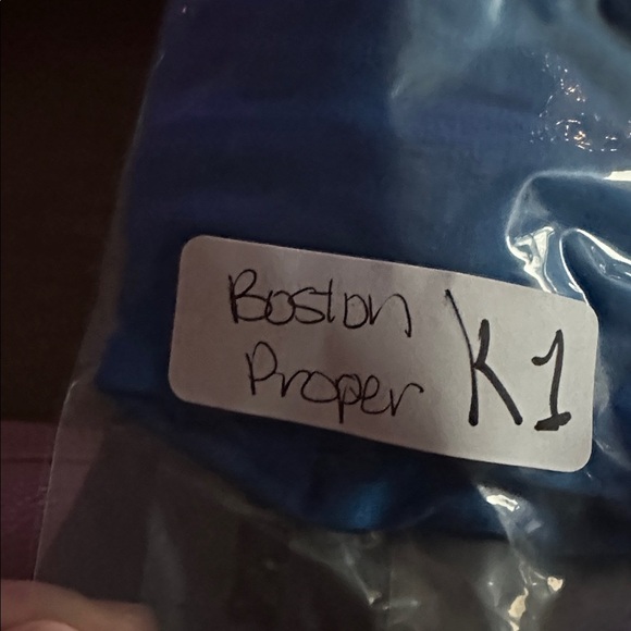 NWT M BOSTON PROPER Blue Rhinestone pleated lightweight woman tank top coastal - Picture 12 of 12